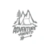 Adventure Awaits Sticker 17x17 Cm Gri