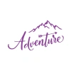 Adventure Dağ Sticker 17x17 Cm Mor