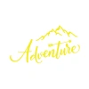 Adventure Dağ Sticker 17x17 Cm Sarı