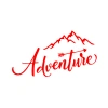 Adventure Dağ Sticker 17x17 Cm Kırmızı