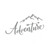 Adventure Dağ Sticker 17x17 Cm Gri