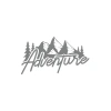 Adventure Dağ Sticker 17x17 Cm Gri