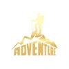 Adventure Dağcı Sticker 17x17 Cm Gold
