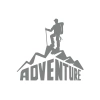 Adventure Dağcı Sticker 17x17 Cm Gri