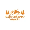 Adventure Awaits Sticker 17x17 Cm Turuncu