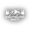 Adventure Awaits Sticker 17x17 Cm Beyaz