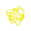 Eat Sleep Game Sticker 17x17 Cm Sarı