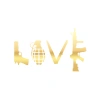Love Silahlar Sticker 17x17 Cm Gold