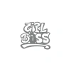 Girl Boss Sticker 17x17 Cm Gri