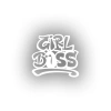 Girl Boss Sticker 17x17 Cm Beyaz