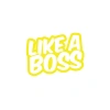 Like a Boss Sticker 17x17 Cm Sarı