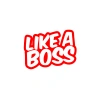 Like a Boss Sticker 17x17 Cm Kırmızı