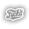 F*ck İt Sticker 17x17 Cm Beyaz