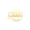 Hello Summer Sticker 17x17 Cm Gold