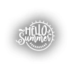 Hello Summer Sticker 17x17 Cm Beyaz