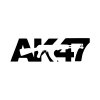 ak47 sticker 17x17 Cm Siyah