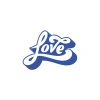 Love Sticker 17x17 Cm Mavi