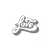 Love Sticker 17x17 Cm Gri