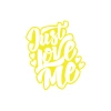 Just Love Me Sticker 17x17 Cm Sarı