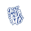 Just Love Me Sticker 17x17 Cm Mavi