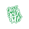 Just Love Me Sticker 17x17 Cm Yeşil