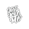 Just Love Me Sticker 17x17 Cm Gri