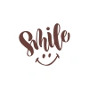 Smile Sticker  17x17 Cm Kahverengi