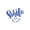 Smile Sticker  17x17 Cm Mavi