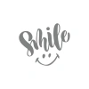 Smile Sticker  17x17 Cm Gri