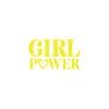 Girl Power Sticker 17x17 Cm Sarı