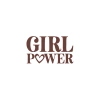 Girl Power Sticker 17x17 Cm Kahverengi