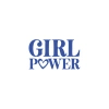 Girl Power Sticker 17x17 Cm Mavi