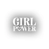 Girl Power Sticker 17x17 Cm Beyaz