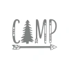 Camp Sticker 17x17 Cm Gri