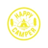 Happy Camper Sticker 17x17 Cm Sarı