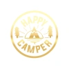 Happy Camper Sticker 17x17 Cm Gold
