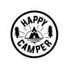 Happy Camper Sticker 17x17 Cm Siyah
