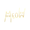 Meow Kedi Sticker 17x17 Cm Gold