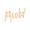 Meow Kedi Sticker 17x17 Cm Turuncu