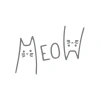 Meow Kedi Sticker 17x17 Cm Gri