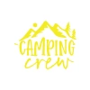 Camping Crew Sticker 17x17 Cm Sarı