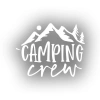 Camping Crew Sticker 17x17 Cm Beyaz