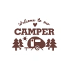 Camper Sticker 17x17 Cm Kahverengi