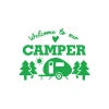 Camper Sticker 17x17 Cm Yeşil