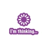 İm Thinking Sticker 17x17 Cm Mor