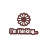 İm Thinking Sticker 17x17 Cm Kahverengi
