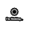 İm Thinking Sticker 17x17 Cm Siyah