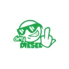 Dirty Diesel Sitcker 17x17 Cm Yeşil