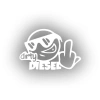 Dirty Diesel Sitcker 17x17 Cm Beyaz