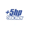 5 Hp Sticker 17x17 Cm Mavi